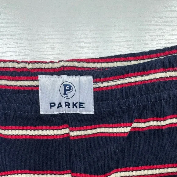 Parke Women’s Cotton Mini Short - Size S - Navy Stripe - Brand New - Picture 3 of 3